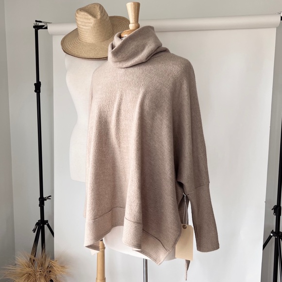 Sweaters - TAN SOFT OVERSIZED SWEATER